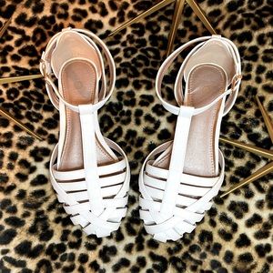 White fisherman sandals size UK37 (US 6.5/7)